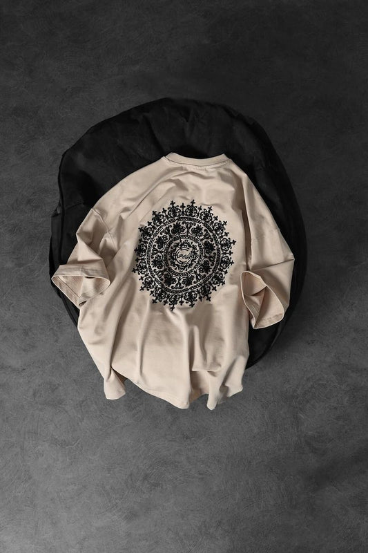 Drop shadow mandala print tshirt