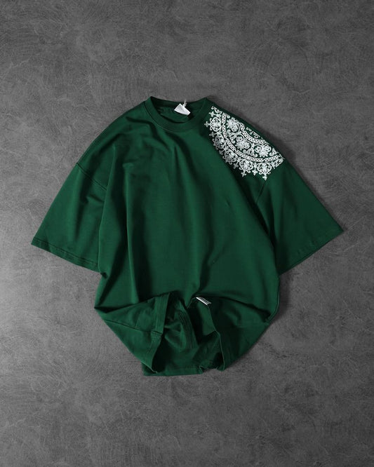 Drop shadow mandala print tshirt