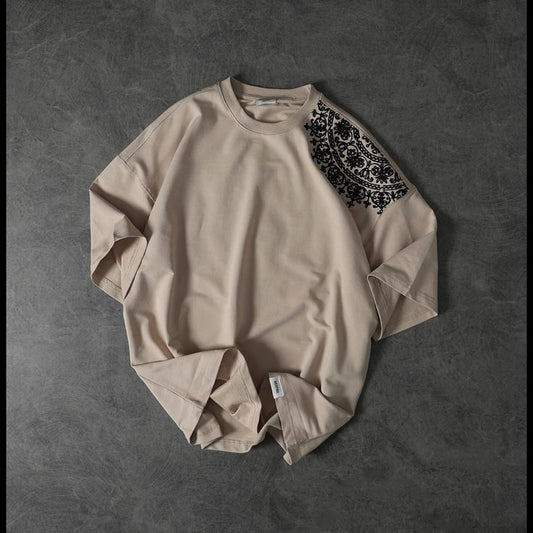 Drop shadow mandala print tshirt