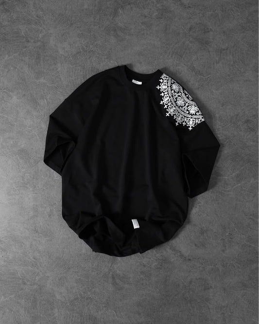 Drop shadow mandala print tshirt